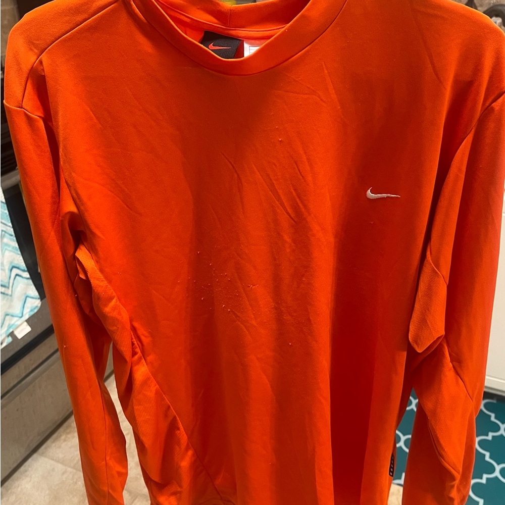 Nike Men's Bright Orange Long Sleeve Tee